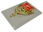 Vintage 1960s Miller High Life Beer Door Knocker Polished Brass Mounted  rare 