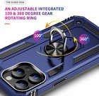 For Apple Iphone 15 Plus Pro Max Magnetic 360   Ring Stand Case Shockproof Cover