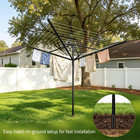 4-arm Umbrella Clothes Drying Rack  164 Ft Rotary Outdoor Clothesline  Height Ad