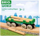 Wooden Train    Brio World    33696 Lumber Loading Wagon    4 Piece Toy Train Set