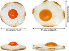 4pcs Lifelike Artificial Fake Food Pvc Resin Fried Eggs Realistic Simulation Coo