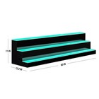 60 Inch Detachable Led Lighted Liquor Bottle Display 3 Step Bottle Shelf