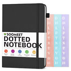 A6 Leather Dotted Journal Notebook Hardcover Bullet Dot Grid Notebook 6  X 8 