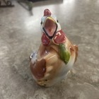 Vintage Hen Figurine  Coin Jar Japan Hand Painted Ceramic 1950s 5   
