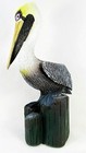 Pelican Standing On Harbor Pilling Tropical Sea Bird Decor