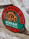 Vintage Kodiak Tobacco Sign Smokeless Pipe Cigar Cigarette Store Advertising 12 
