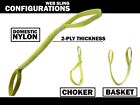 1 X 3 Ft Nylon  Web Lifting Sling Tow Strap 2 Ply Ee2-901 Eye   Eye Usa  2 Pack 