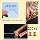 Bare Copper Round Wire 200 Feet 24 Gauge 99 9  Pure For Electroculture Gardening