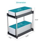 Home Zone Living 2-tier Stainless Steel Cabinet Pull Out Organizer For Kitchen A