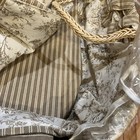 New Wendy Ann Moses Basket  Baby Bassinet Toile Pattern Striped Canopy