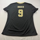 Nike New Orleans Saints Jersey Womens Large Black Drew Brees 50th Season Patch