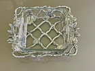 Arthur Court Butterfly Hand Cast Aluminum Casserole Holder Basket Tray Pyrex