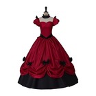 Women Victorian Lolita Bow Ball Gown Women Medieval Vintage Party Cosplay Dress