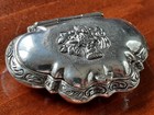 800 Silver Cast German Shell Shaped Trinket  Or Snuff Box