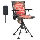 Swivel Hunting Chair  Silent Rotating Blind Seat W  Adjustable Legs   Cupholder