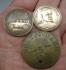 Old Trade Stimulator Slot Machine Token Gold Award Coin Medal W Clay Pot E2551