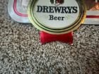 Vintage Snowmobile Drewrys Beer Foil Sign  New Old Stock With Light Storage Wear