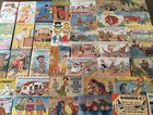 Big Lot Of 55 Linen comic postcards mixed Topics  funny  Humor 45 Unused m557
