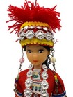 Vtg Mongolian Inspired Dolls Set Of 2 Handcrafted Cultural Attire Accessories