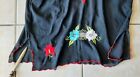 Vtg Amalin Peasant Hippie Embroidered Mexican Top Size L   Colorful Black Unusua