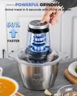 Linkchef Food Processor 10 Cup 600w Electric Meat Grinder Chopper Stainless