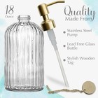 18oz Glass Soap Dispenser With Golden Pump For Kitchen refillable Liquid Hand