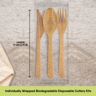 Biodegradable Cutlery Kit Made From Vegetable Fibers     25 Sets  fork  Spoon 