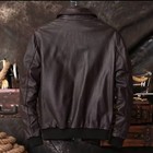Men s Leather Jacket Biker Vintage Real Lambskin Brown Bomber Jacket Coat A2