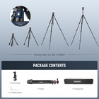 Neewer 169 Cm Travel Tripod Portable Dslr Stand With Ball Head Cell Phone Holder