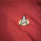 Robe Factory Star Trek Tng Small Uniform Shirt Red   Black Long Sleeve Pullover