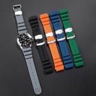 20-22mm For Seiko Prospex Black Srp779 Srpc91 Silicon Rubber Watch Band
