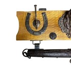 Ooak Handmade Western Cast Iron Horse Horseshoe Hanging Tack Rack Rustic