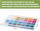 24000pcs 2mm Glass Seed Beads Kit 28 Colors For Jewelry Making