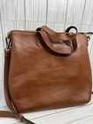 Madewell The Zip-top Transport Crossbody Tote Purse Bag Cognac Leather