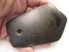 Green Banded Slate Pentagonal Pendant 4  White Co   Tn Indian Artifact 