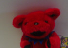 6  Red Jointed Grateful Dead Plush Bear With Tags 1990 Liquid Blue