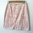 Vintage Pink Romantic Skirt Sz 8 Stretch White Floral Coquette Usa 90s Dainty