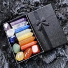 Natural Stone Crystal Gemstone Chakra Healing Quartz Set Gift Box Home Decor