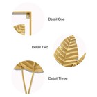 Hkaikzo Gold Metal Wall Decor Set Of 2  Leaf Wall Hanging Home Decor With Fra   