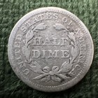 1853 With Arrows Seated Liberty Half Dime Fine Details Free Shipping