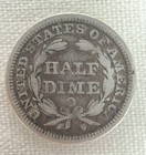 1858-o Seated Liberty 90  Silver Half Dime Great Type Coin          