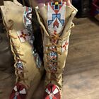 Native American Moccasins Fully Beaded Boots