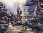 Thomas Kinkade  the Night Before Christmas   Custom Framed Art 