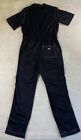 Dickies Coverall Jumpsuit Women s Large Black Short Sleeve Pants Zip Up New