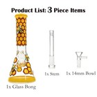 Heavy 10  Glass Bong Water Pipes Tobacco Smoking Beaker Bong W 14mm Bowl Hookah