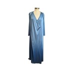 Vanity Fair Vintage Blue Nylon Nightgown   Robe Set Long Maxi Size 34