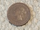 1884 Canada Large Cent 1 Cent Queen Victoria Coin Vintage Canadian