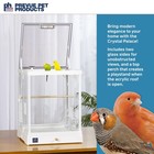 Prevue Pet Products Clear View Glass Bird Cage Crystal - White Frame 222w