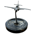 Vintage Wwii Lockheed P-80  shooting Star  Fighter Jet Ashtray Desk Model