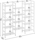 Bookcases And Bookshelves Triple Wide 5 Tiers Industrial Bookshelf  Large Etager